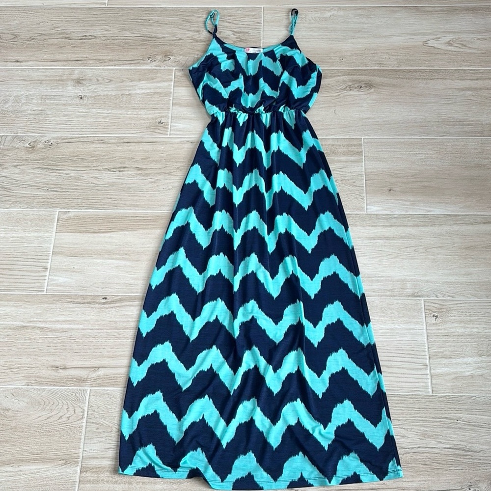 Chevron Patterned Maxi Dress